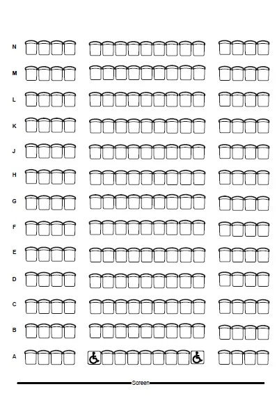 Cinema 1 Seating Plan
